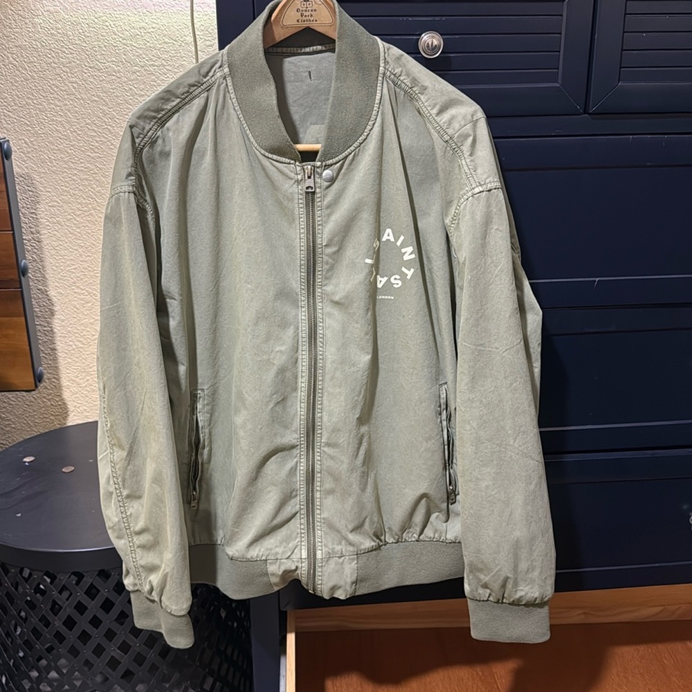 Men’s ALL SAINTS Tierra Faded Oversized Bomber Jacket XL